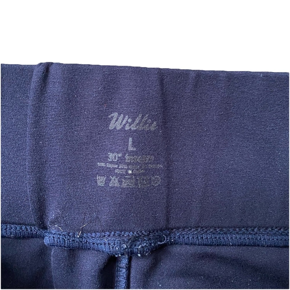 Willit Women's Pull-On Flare Pants Women L Navy High Rise Stretch Pockets - Picture 3 of 8